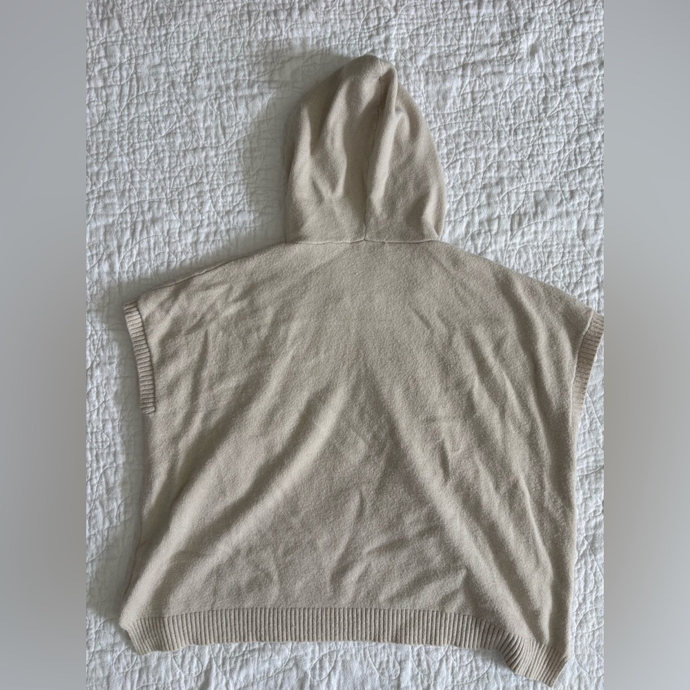 Philosophy Cozy Hooded Short-Sleeve Knit Top — Cream XS​ - Picture 4 of 4